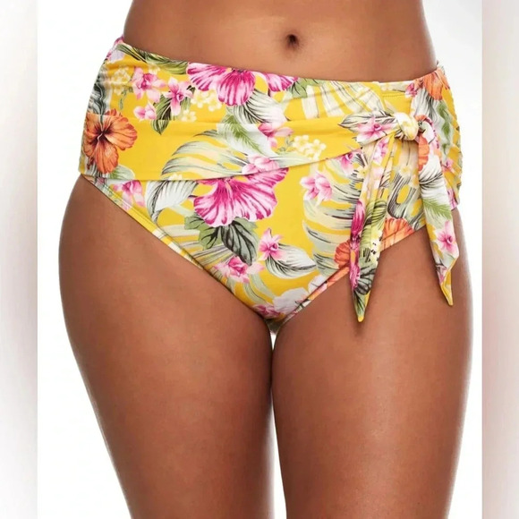 Bleu Rod Beattie Paradiso Bandeau Tankini High-Waist Draped Side-Tie Bottom - Picture 5 of 14